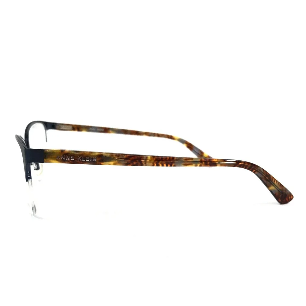 Anne Klein Eyeglasses Frames AK5083 414 NAVY Tortoise Cat Eye Half Rim 55-17-140